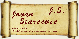 Jovan Starčević vizit kartica